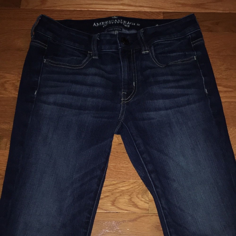 American Eagle Dark Wash Skinny Jeans (Women's)